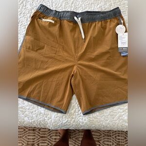 Vuori Tan and Gray Men's Shorts